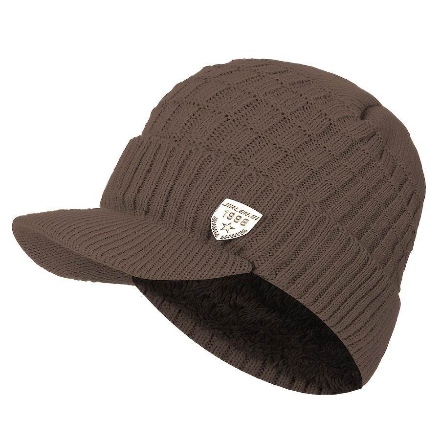 Winter Gradient Color Pullover Hat - Fleece-lined, Breathable Cotton - Buy Center US