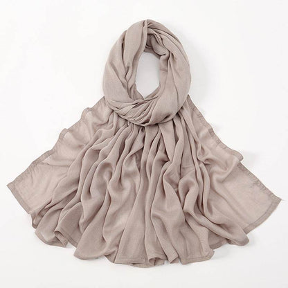 Lightweight Solid Color Rayon Scarf - Breathable & Versatile for Summer - Buy Center US