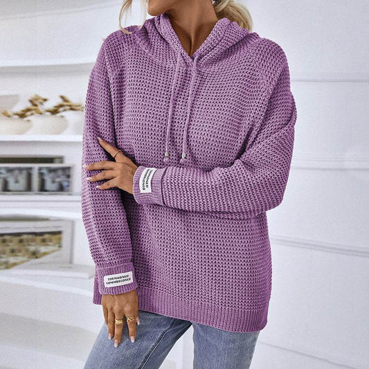 Women's Solid Color Pullover Sweater - Cozy Chenille Knit in Multiple Colors - Buy Center US