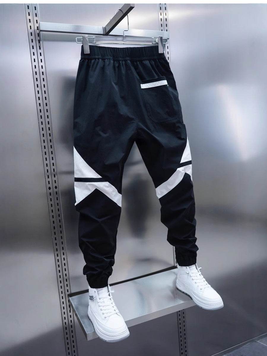 Breathable Men's Casual Banded Pants - Thin, Loose Fit for Comfort - Buy Center US