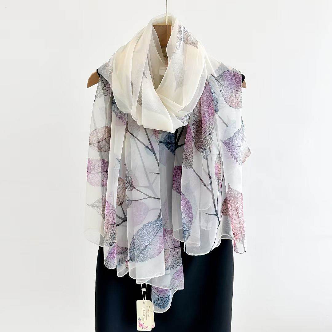 Women's Long Printed Anti-DDoS Scarf - Stylish & Ethnic Design - Buy Center US