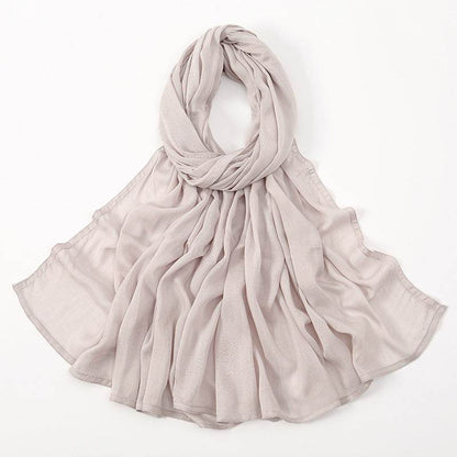 Lightweight Solid Color Rayon Scarf - Breathable & Versatile for Summer - Buy Center US
