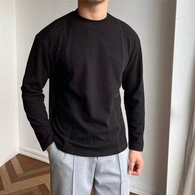 Casual Men's Undershirt T-Shirt - Loose Fit in Khaki, Gray, Black & White - Buy Center US