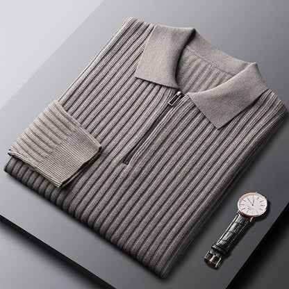 Autumn & Winter Slim-Fit Sweater - Half Zipper Casual Top for Men - Buy Center US