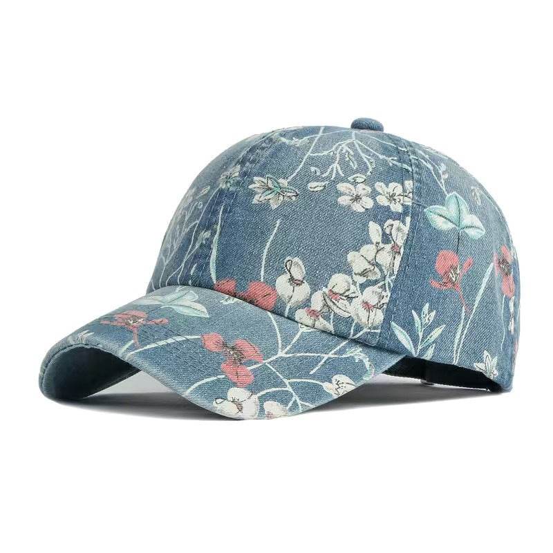 Denim National Advance Flower Printed Baseball Cap - Adjustable and Stylish - Buy Center US