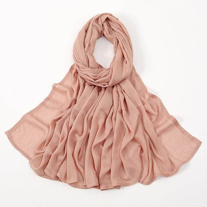 Lightweight Solid Color Rayon Scarf - Breathable & Versatile for Summer - Buy Center US