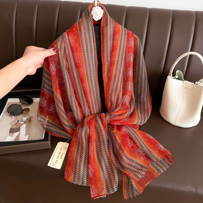 Thin Yourou Begonia Scarf Shawl - Elegant Summer Polyester Wrap - Buy Center US