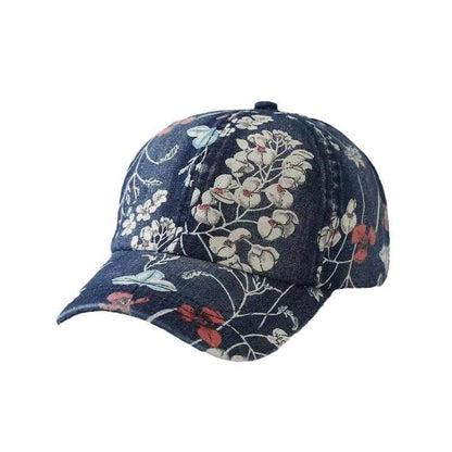 Denim National Advance Flower Printed Baseball Cap - Adjustable and Stylish - Buy Center US