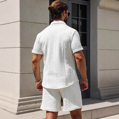 Buycenter Men's Casual Short Sleeve Shirt & Shorts - Lightweight & Stylish - Buy Center US