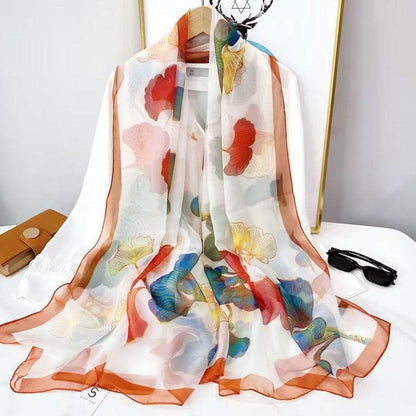 Fashionable Yourou Yarn Rose Scarf for Women - Stylish 135x180cm Design - Buy Center US