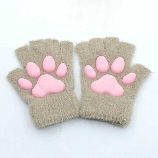 Cute 3D Cat's Paw Gloves - Adorable Animal Pattern, Sun Protection - Buy Center US