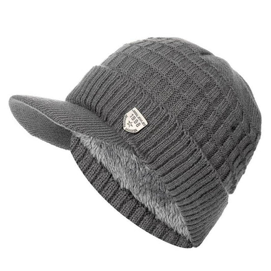 Winter Gradient Color Pullover Hat - Fleece-lined, Breathable Cotton - Buy Center US