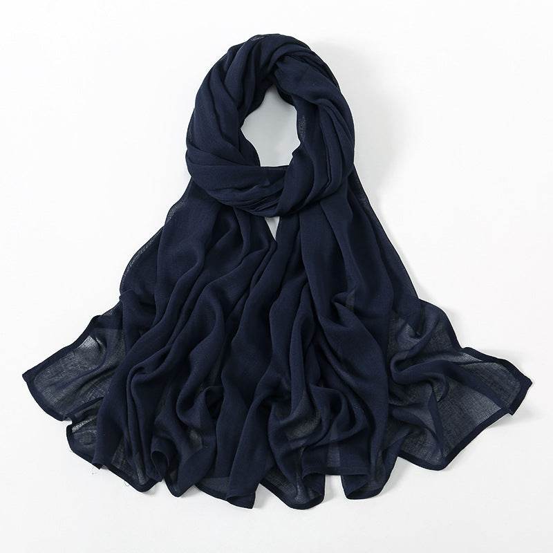 Lightweight Solid Color Rayon Scarf - Breathable & Versatile for Summer - Buy Center US