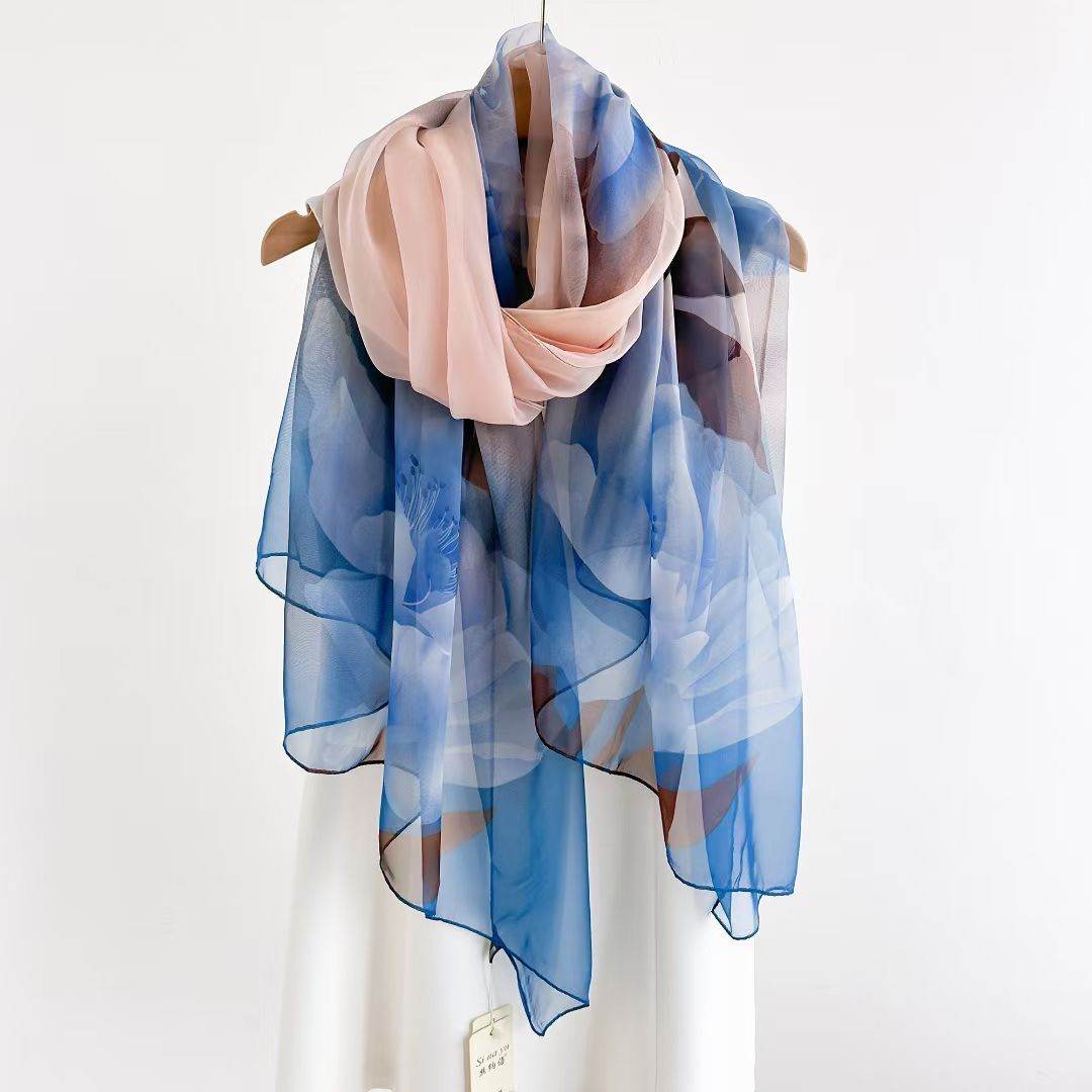 Women's Long Printed Anti-DDoS Scarf - Stylish & Ethnic Design - Buy Center US