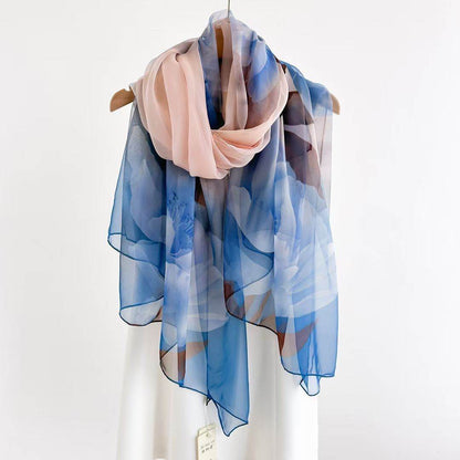 Women's Long Printed Anti-DDoS Scarf - Stylish & Ethnic Design - Buy Center US