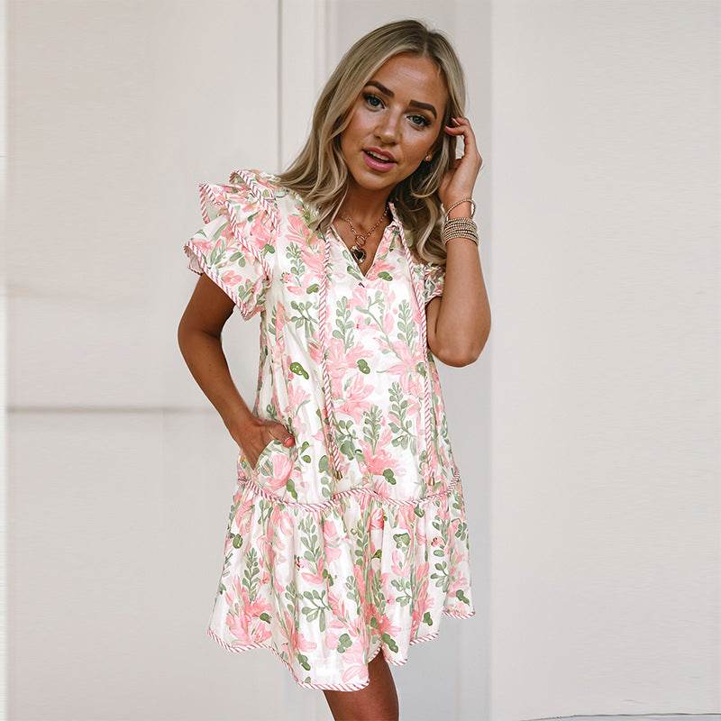 Personalized Floral Print Dress for Women - High Waist, Stylish Design - Buy Center US