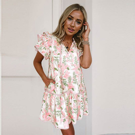 Personalized Floral Print Dress for Women - High Waist, Stylish Design - Buy Center US