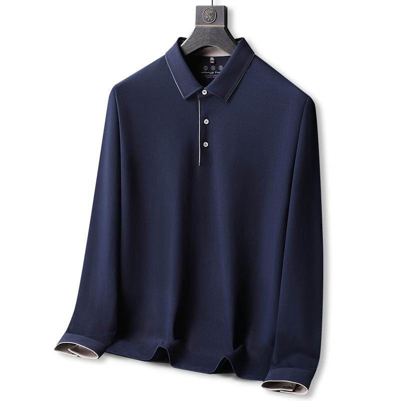 Buycenter Men's Plus Size Cotton Polo Shirt - Casual Loose Fit Long Sleeve - Buy Center US