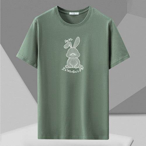 Spring Men’s Loose Half Sleeve Shirt - Plus Size Round Neck Cotton Tee - Buy Center US
