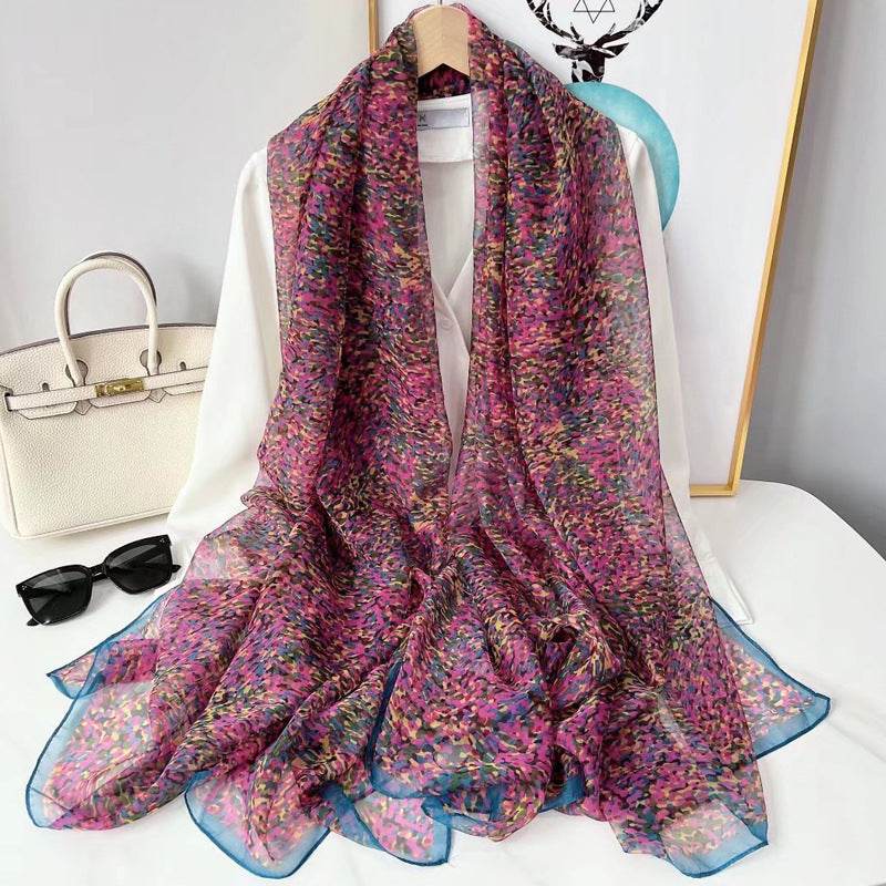 Fashionable Yourou Yarn Rose Scarf for Women - Stylish 135x180cm Design - Buy Center US