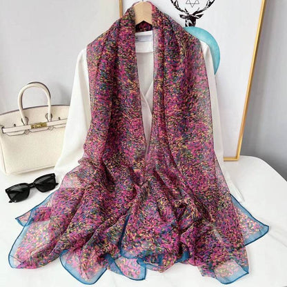 Fashionable Yourou Yarn Rose Scarf for Women - Stylish 135x180cm Design - Buy Center US