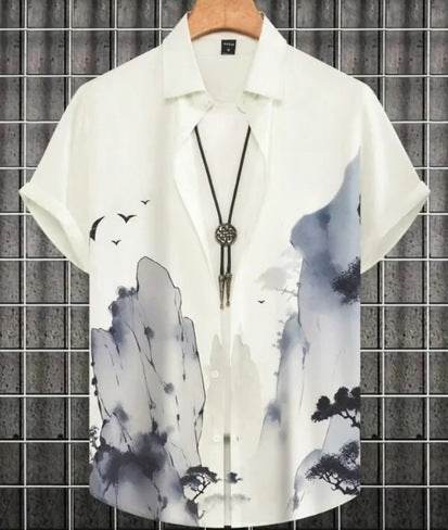 Buycenter Plus Size Casual 3D Short Sleeve Shirt - Summer Fashion - Buy Center US