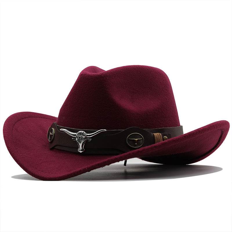 Fashion Woolen Western Denim Top Hat - Sun Protection, Multiple Colors - Buy Center US