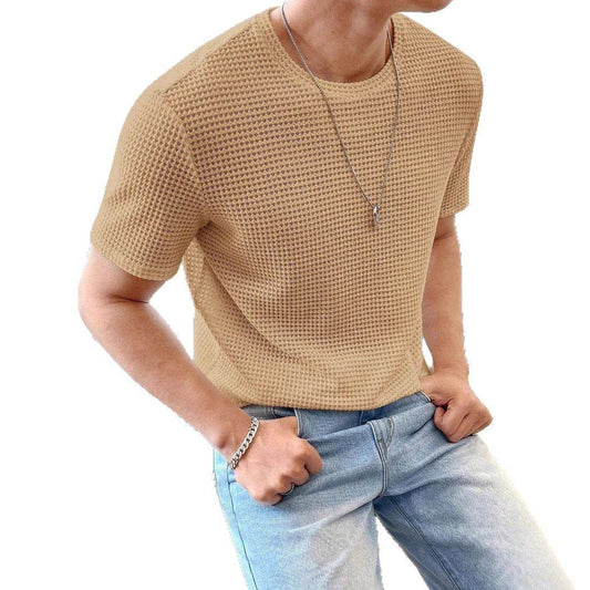 Men's Casual Short Sleeve T-Shirt - Loose Fit, Solid Colors Available - Buy Center US