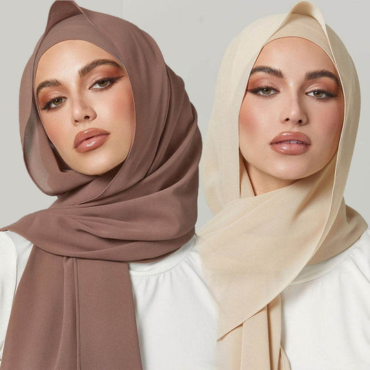 Buycenter Pearl Chiffon Scarf - Stylish, High-Quality Scarf for All Seasons - Buy Center US