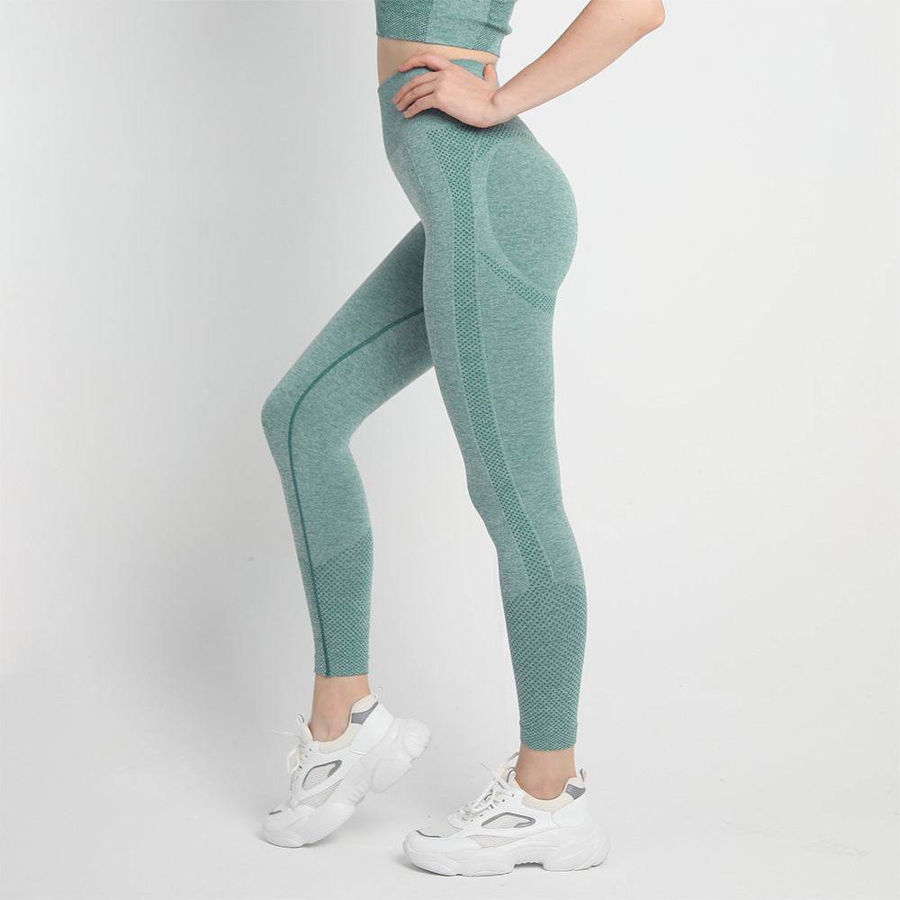 Women's Seamless Dots Peach Yoga Pants - Stylish & Comfortable Fit - Buy Center US