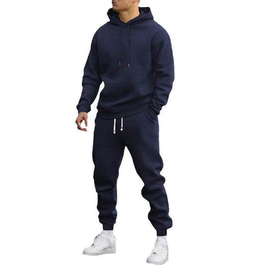 Buycenter Men's Casual Sports Suit - Hoodie & Gridles Pants Set - Buy Center US