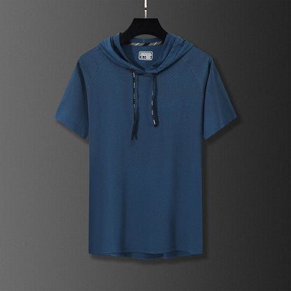 Quick-Drying Hooded T-Shirt for Exercise - High Elasticity Sports Wear - Buy Center US