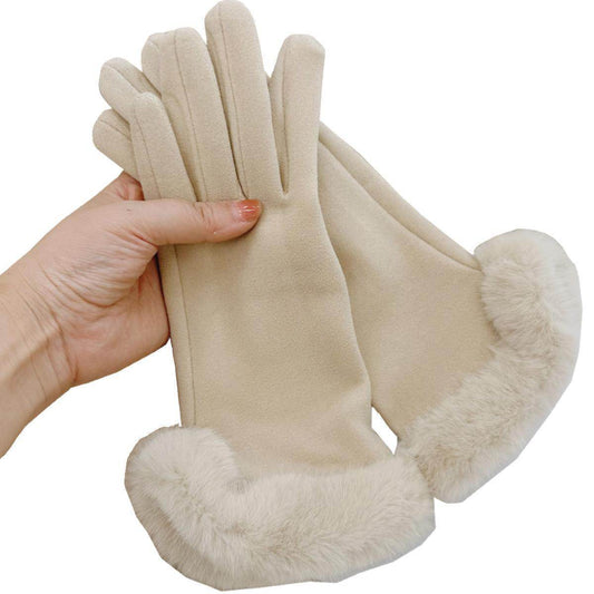 Women's Warm Cycling & Driving Gloves - Touch Screen, Dralon Fabric - Buy Center US