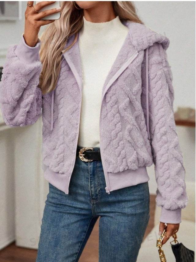 Hooded Knitted Plaid Coat - Japanese Casual Sweater Cardigan - Buy Center US