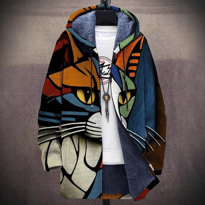 Buycenter Men's Zipper Hooded Cardigan - Casual Thick Jacket for Leisure - Buy Center US