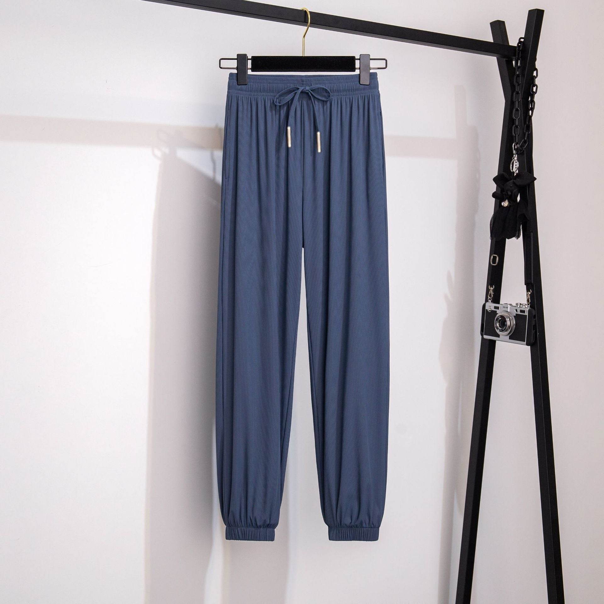High Waist Loose Cropped Leggings for Women - Ice Silk Comfort Fit - Buy Center US