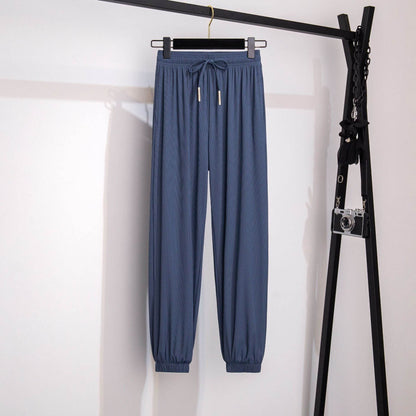 High Waist Loose Cropped Leggings for Women - Ice Silk Comfort Fit - Buy Center US