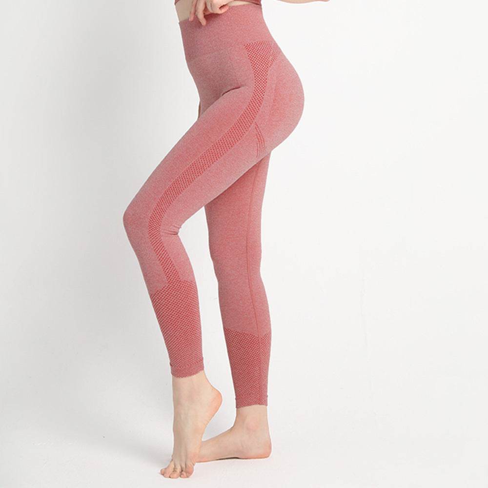 Women's Seamless Dots Peach Yoga Pants - Stylish & Comfortable Fit - Buy Center US