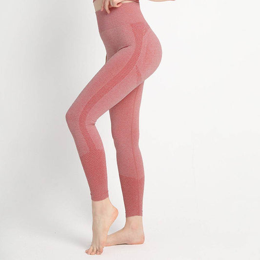 Women's Seamless Dots Peach Yoga Pants - Stylish & Comfortable Fit - Buy Center US