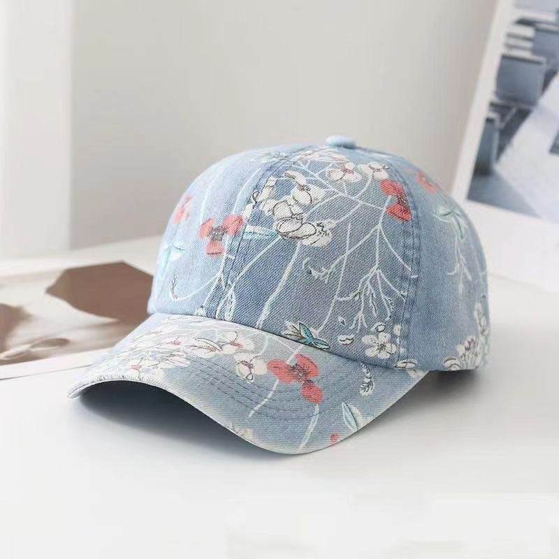 Denim National Advance Flower Printed Baseball Cap - Adjustable and Stylish - Buy Center US