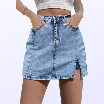 Versatile Denim Skirt - High-Grade Casual Culotte in Various Colors - Buy Center US