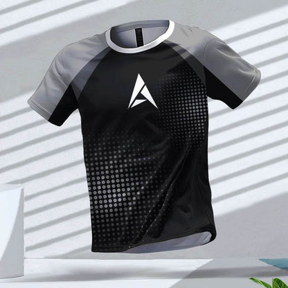 Solid Color Sports T-Shirt - Short Sleeve Pullover in Stylish Polyester - Buy Center US