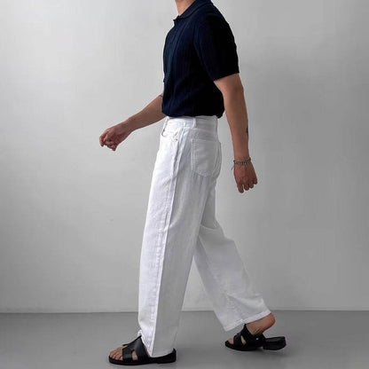 Men's Versatile Summer Hollow T-Shirt - Solid Colors in Blue, Black, White - Buy Center US