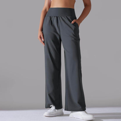 Women's Loose Wide Leg Yoga Pants - Comfortable, Stylish for Running - Buy Center US