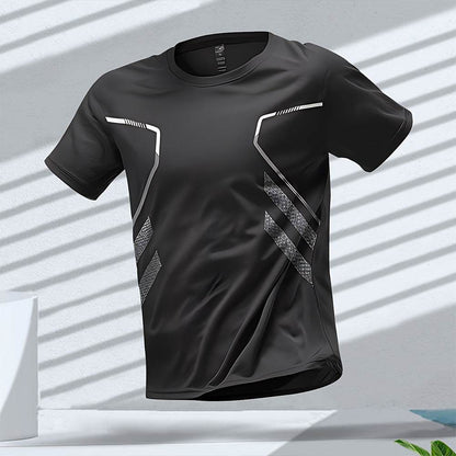 Solid Color Sports T-Shirt - Short Sleeve Pullover in Stylish Polyester - Buy Center US