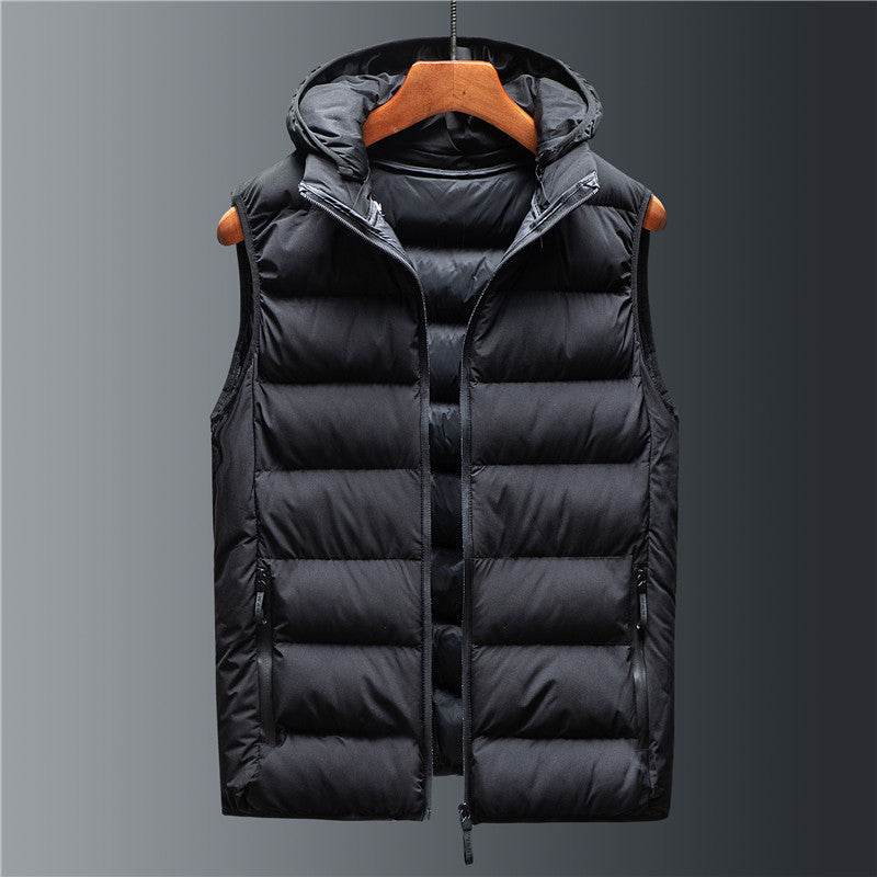 Buycenter Men’s Hooded Waistcoat - Loose Fit, Plus Sizes Available - Buy Center US