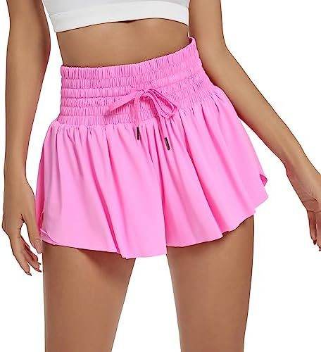 Women's High Waist Sports Shorts - Elegant Solid Colors, Casual Style - Buy Center US