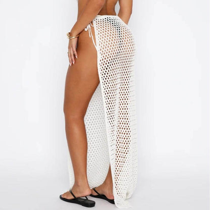 Women's High Slit Skirt - Beach Sun Protection & Hollow Out Design - Buy Center US