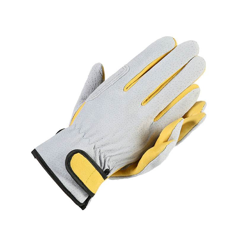 Buycenter Short Arc-Welder's Gloves - Leather Labor Protection Gear - Buy Center US