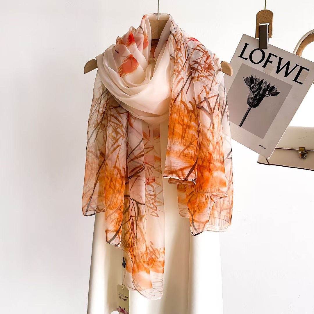 Women's Long Printed Anti-DDoS Scarf - Stylish & Ethnic Design - Buy Center US